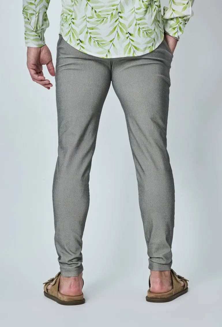 Pantalon chino chiné