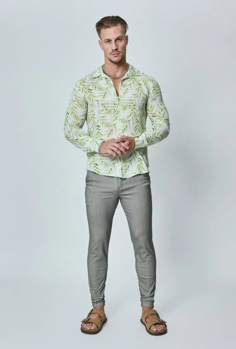 Pantalon chino chiné