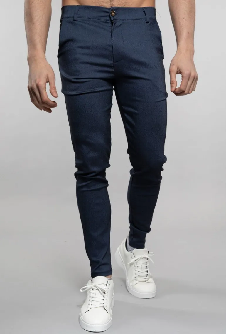 Pantalon chino chiné