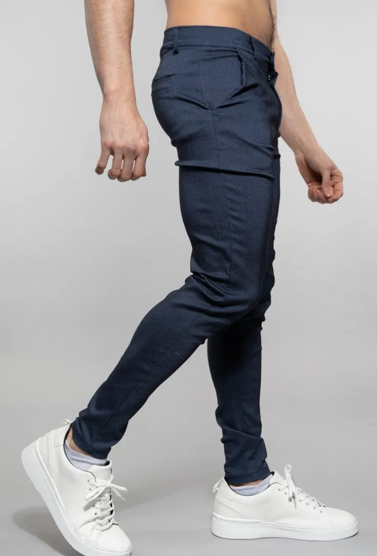 Pantalon chino chiné