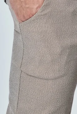 Pantalon chino classique chiné