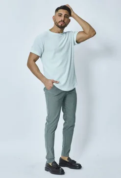 Pantalon chino classique chiné