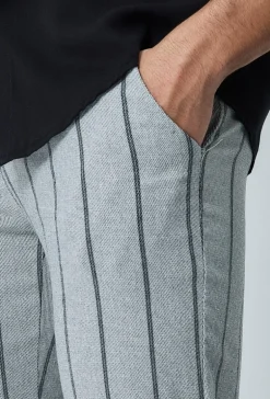 Pantalon classique à rayures stretch