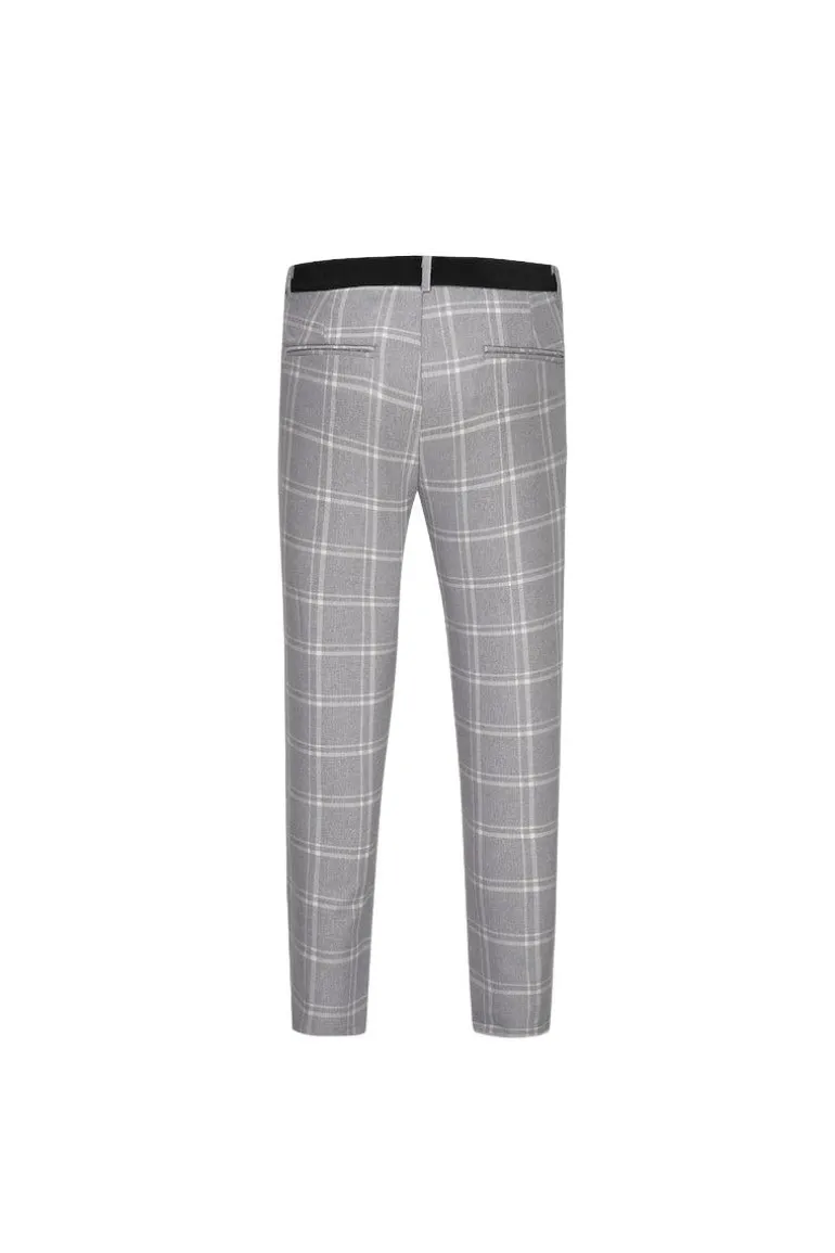 Pantalon classique chino à carreaux