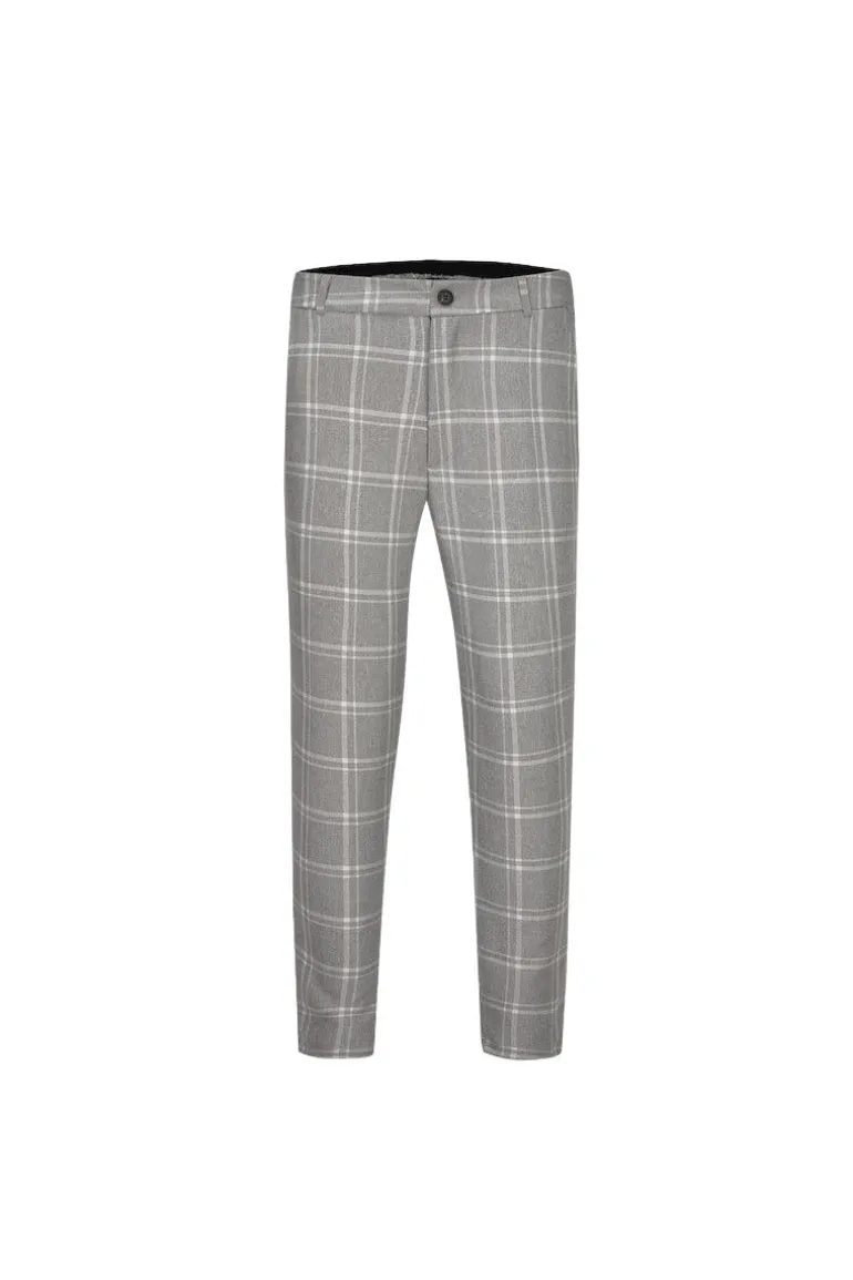 Pantalon classique chino à carreaux