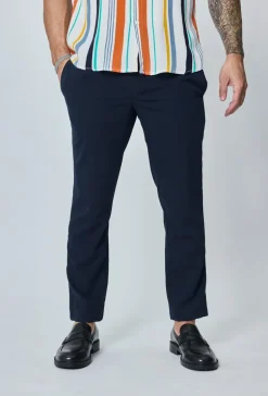 Pantalon décontracté effet lin