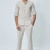 Pantalon décontracté effet lin