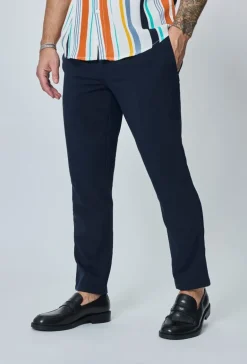 Pantalon décontracté effet lin