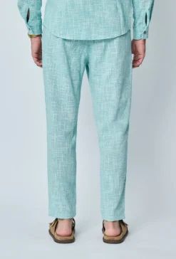 Pantalon décontracté effet lin