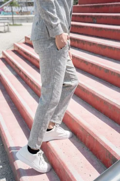 Pantalon décontracté effet lin