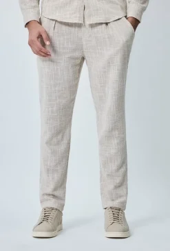 Pantalon décontracté effet lin