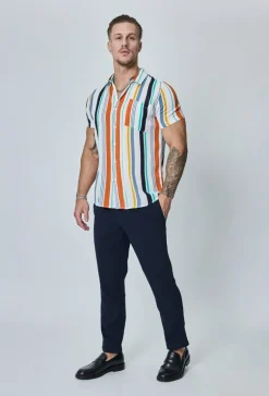 Pantalon décontracté effet lin