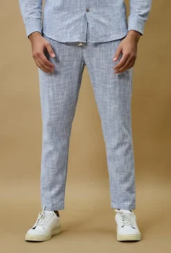 Pantalon décontracté effet lin
