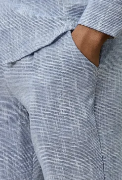 Pantalon décontracté effet lin
