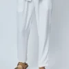 Pantalon décontractée effet lin