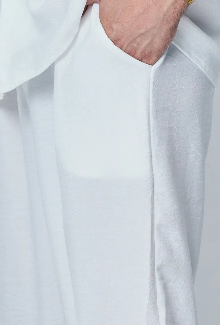 Pantalon décontractée effet lin