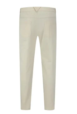 Pantalon droit uni avec patch géométrique