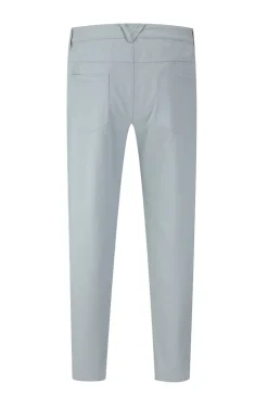 Pantalon droit uni avec patch géométrique
