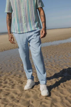 Pantalon effet lin