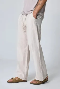 Pantalon effet lin