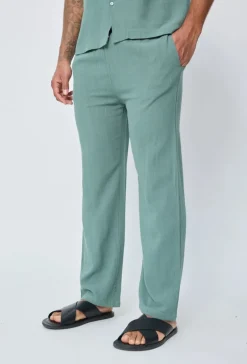 Pantalon effet lin