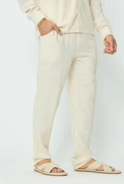 Pantalon effet lin