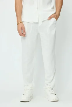Pantalon effet lin