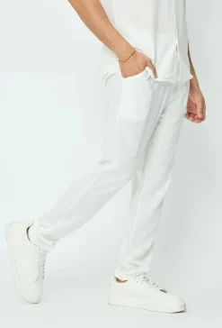 Pantalon effet lin