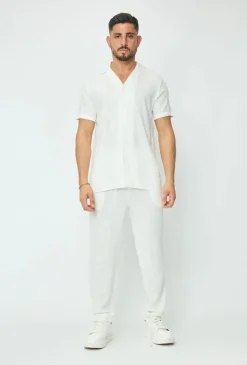 Pantalon effet lin