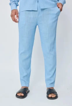Pantalon effet lin