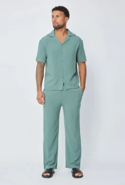 Pantalon effet lin