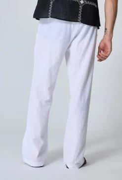 Pantalon effet lin