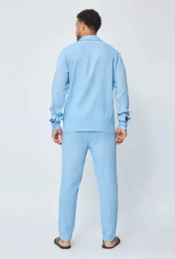 Pantalon effet lin