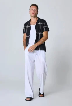 Pantalon effet lin