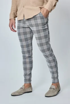 Pantalon habillé à carreaux