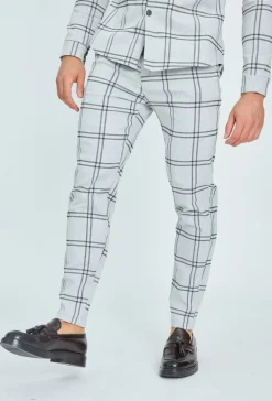Pantalon habillé à carreaux