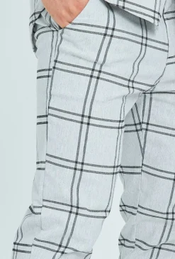 Pantalon habillé à carreaux