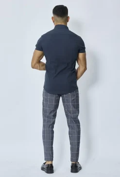 Pantalon habillé à carreaux