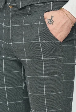 Pantalon habillé à carreaux