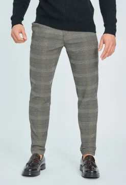 Pantalon habillé à carreaux