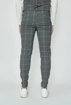 Pantalon habillé à carreaux