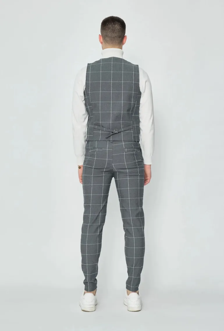 Pantalon habillé à carreaux