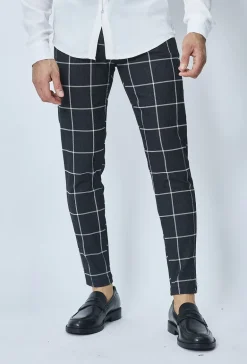 Pantalon habillé à carreaux