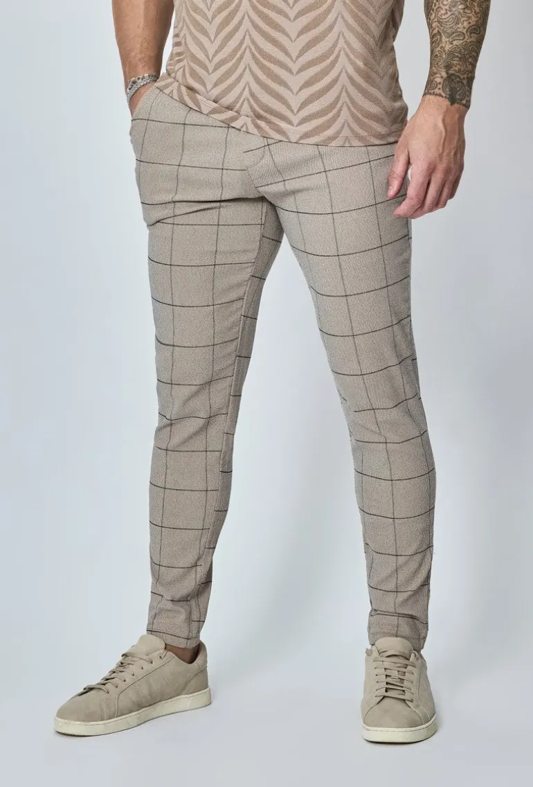 Pantalon habillé à carreaux