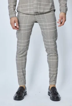 Pantalon habillé à carreaux