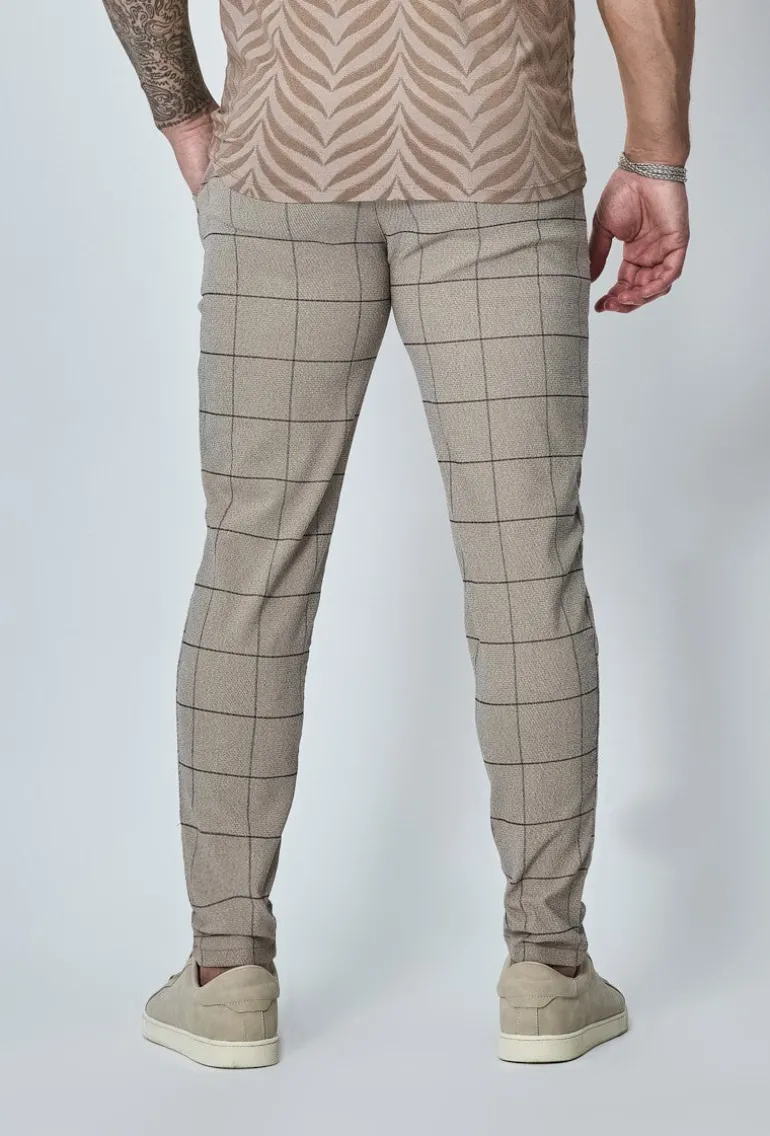 Pantalon habillé à carreaux