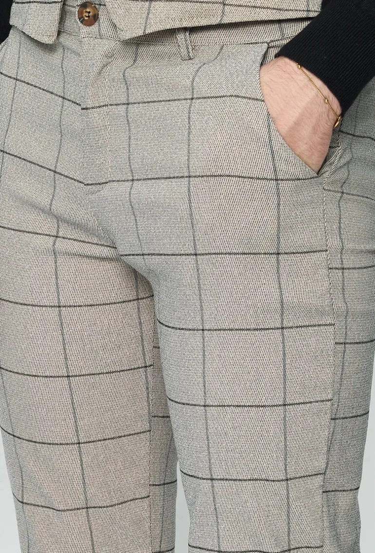 Pantalon habillé à carreaux