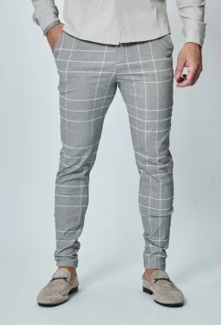 Pantalon habillé à carreaux
