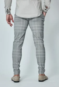 Pantalon habillé à carreaux