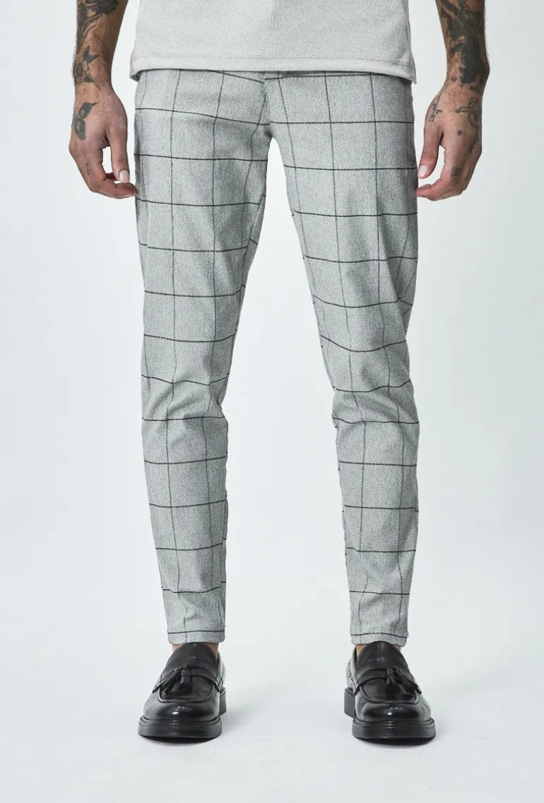 Pantalon habillé à carreaux